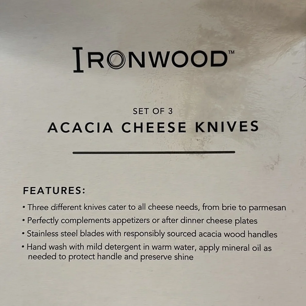 Ironwood Acacia Cheese Knives